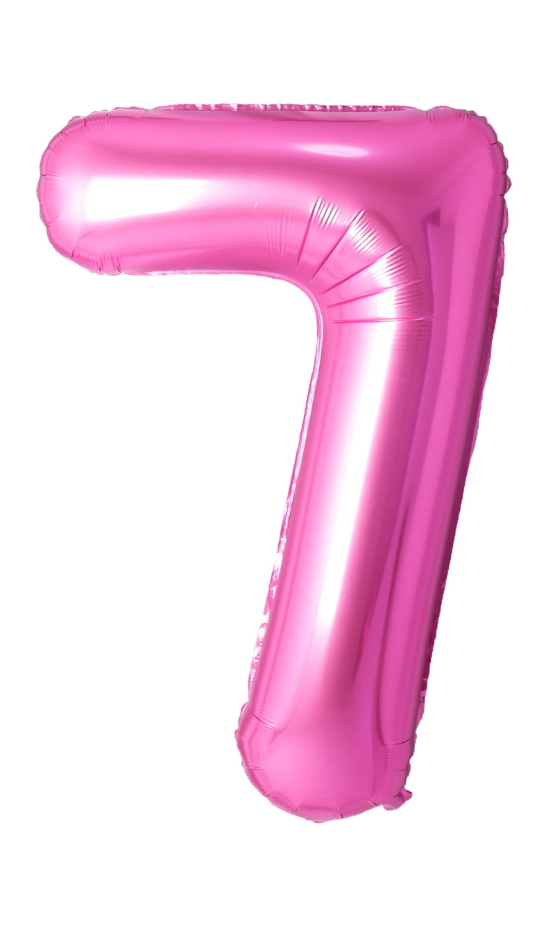 34 Inch Foil Balloon Number 7 - Pink