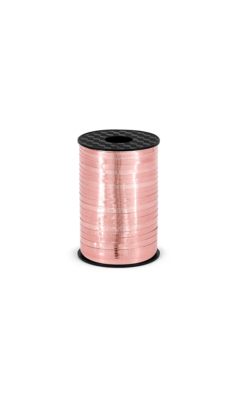 Plastic Ribbon, Rose Gold, 5mm/225M