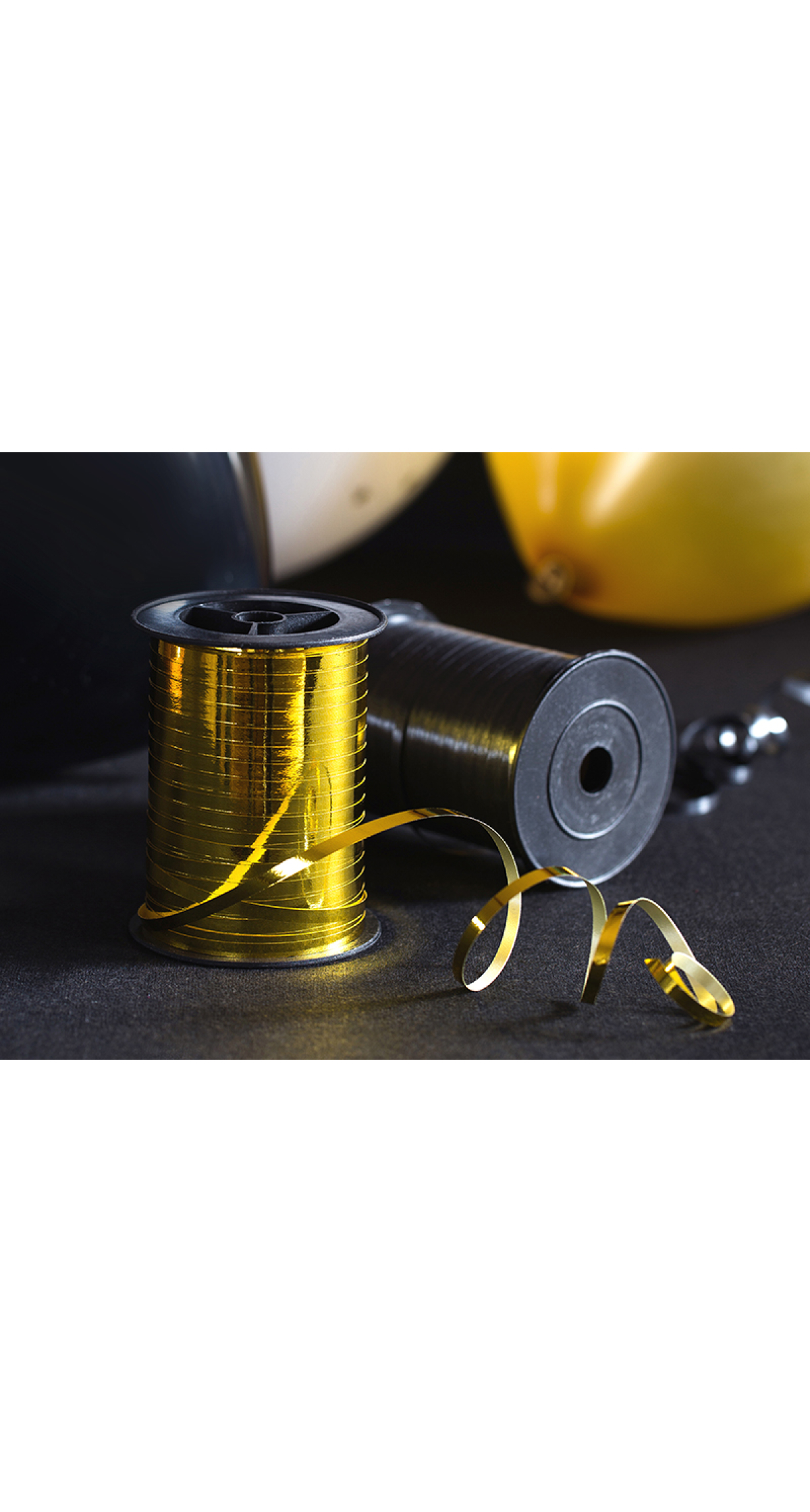 Plastic Ribbon, Gold, 5mm/225M
