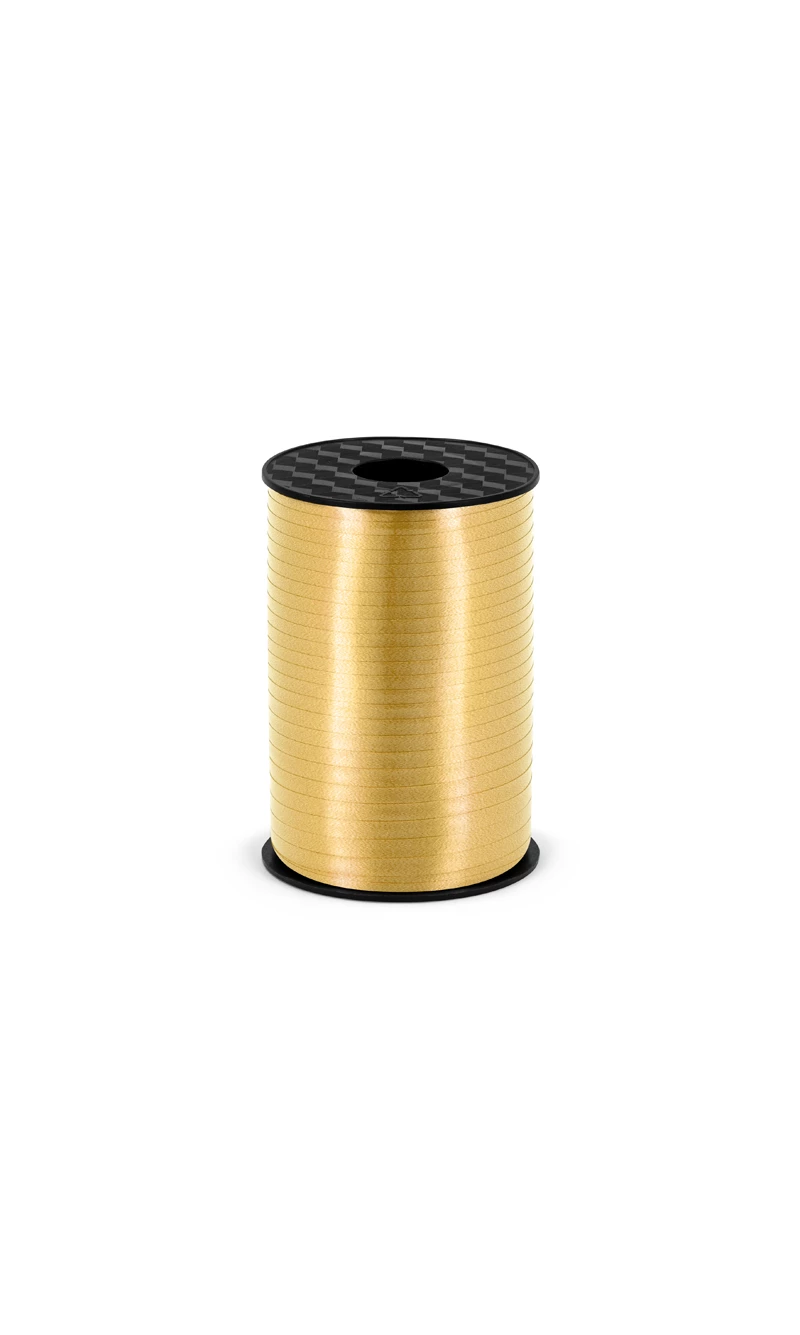 Plastic Ribbon, Gold, 5mm/225M