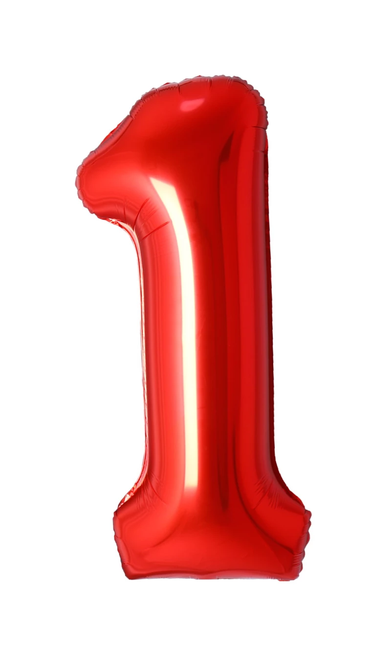 34 Inch Foil Balloon Number 1 - Red