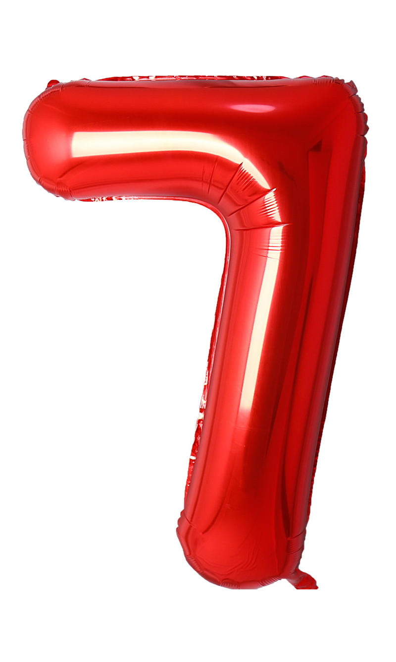 34 Inch Foil Balloon Number 7 - Red