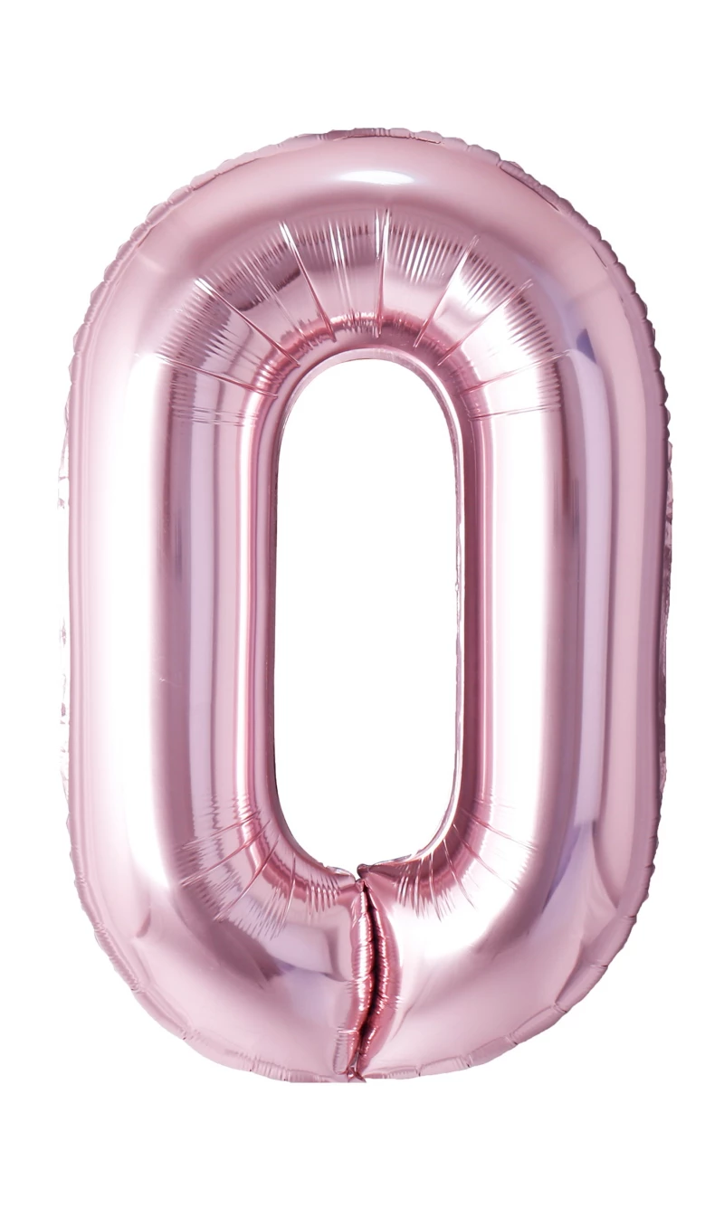 34 Inch Foil Balloon Number 0 - Rose Gold