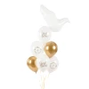 God Bless Latex Balloons 30cm Pastel Pure White (Assorted Design) - 6pk