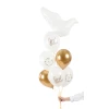 God Bless Latex Balloons 30cm Pastel Pure White (Assorted Design) - 6pk