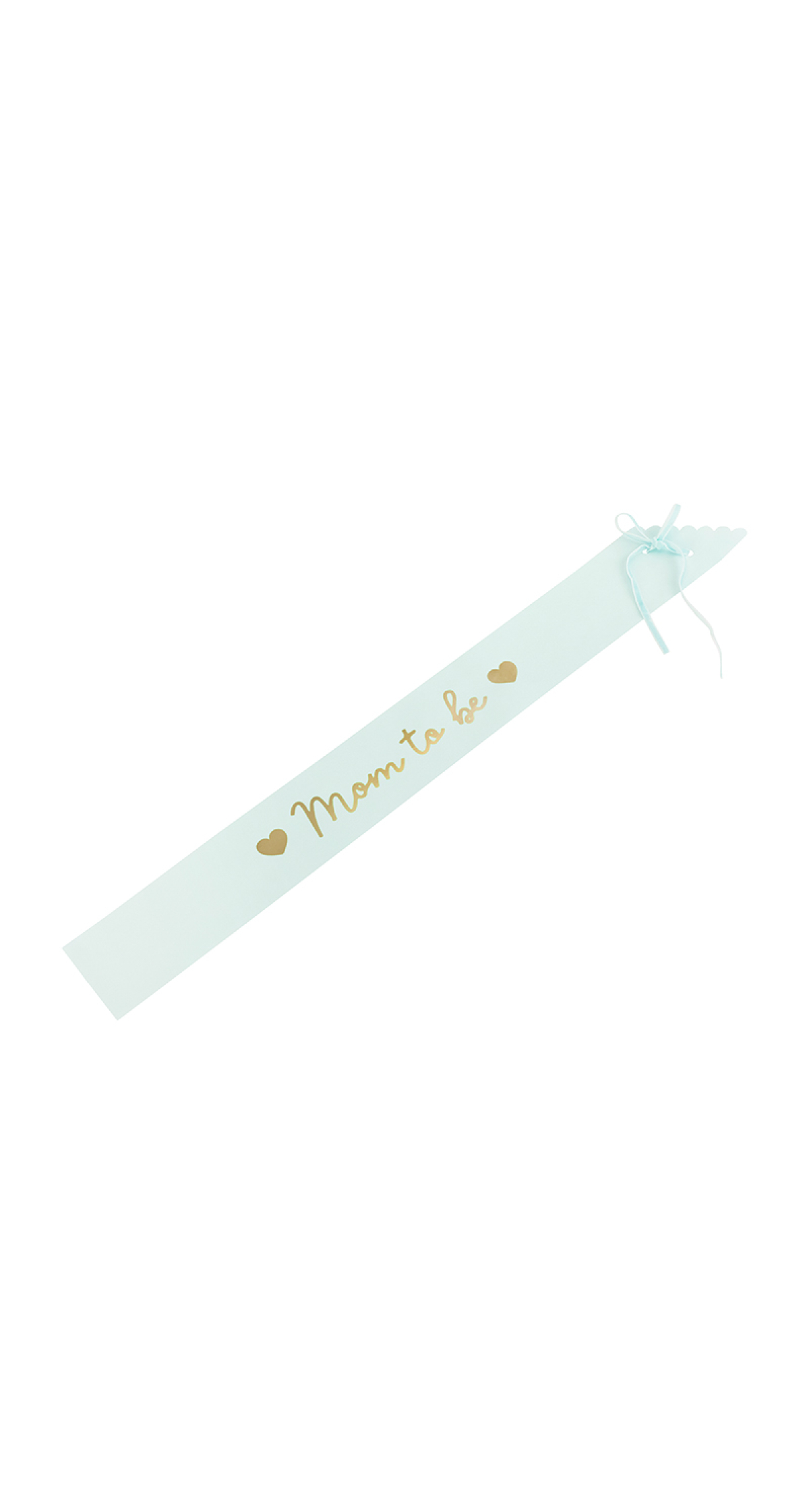 Sash Mom To Be, Light Tiffany Blue, 75cm