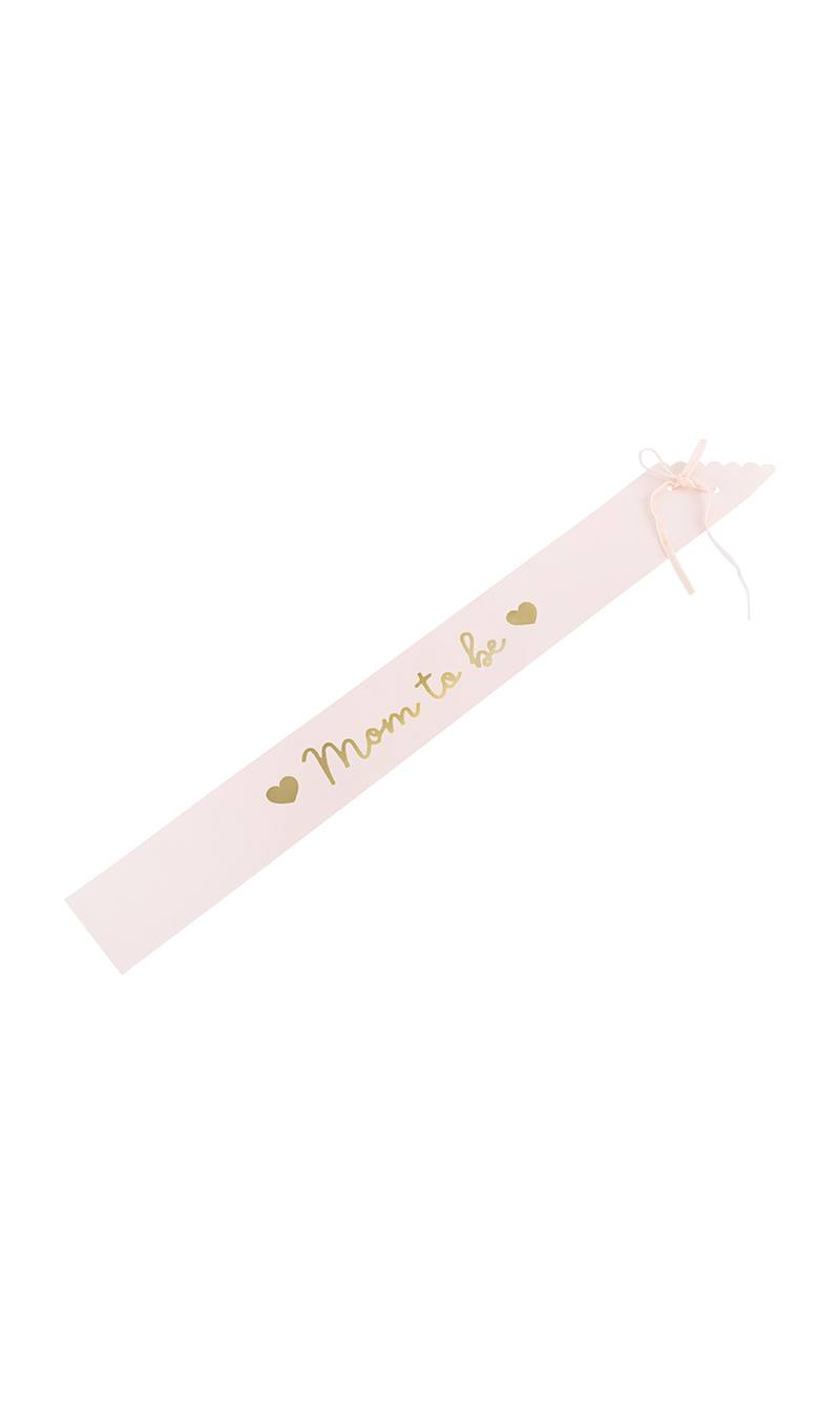 Sash Mom To Be, Pale Pink, 75cm