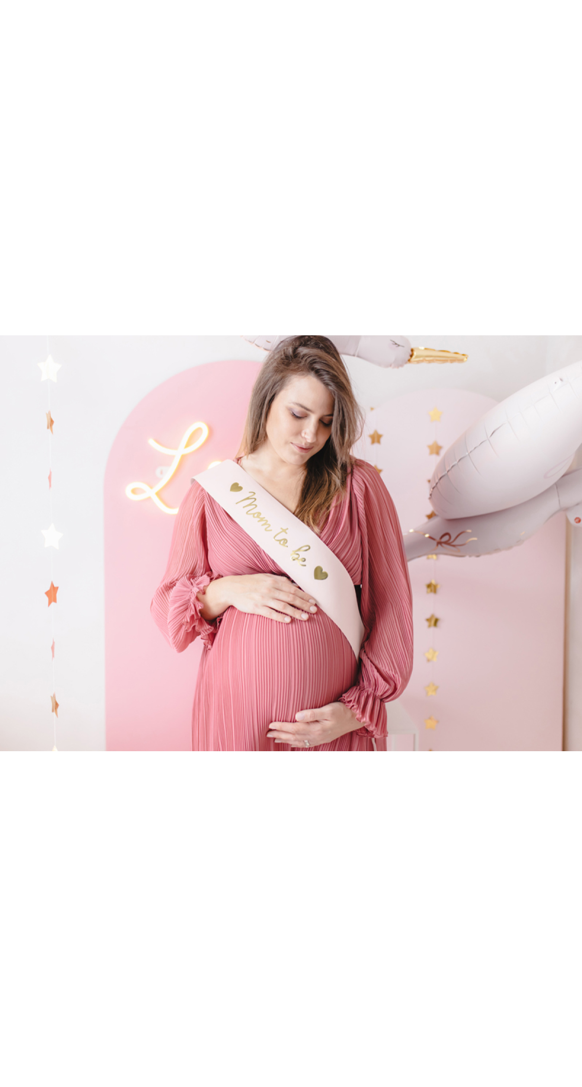 Sash Mom To Be, Pale Pink, 75cm