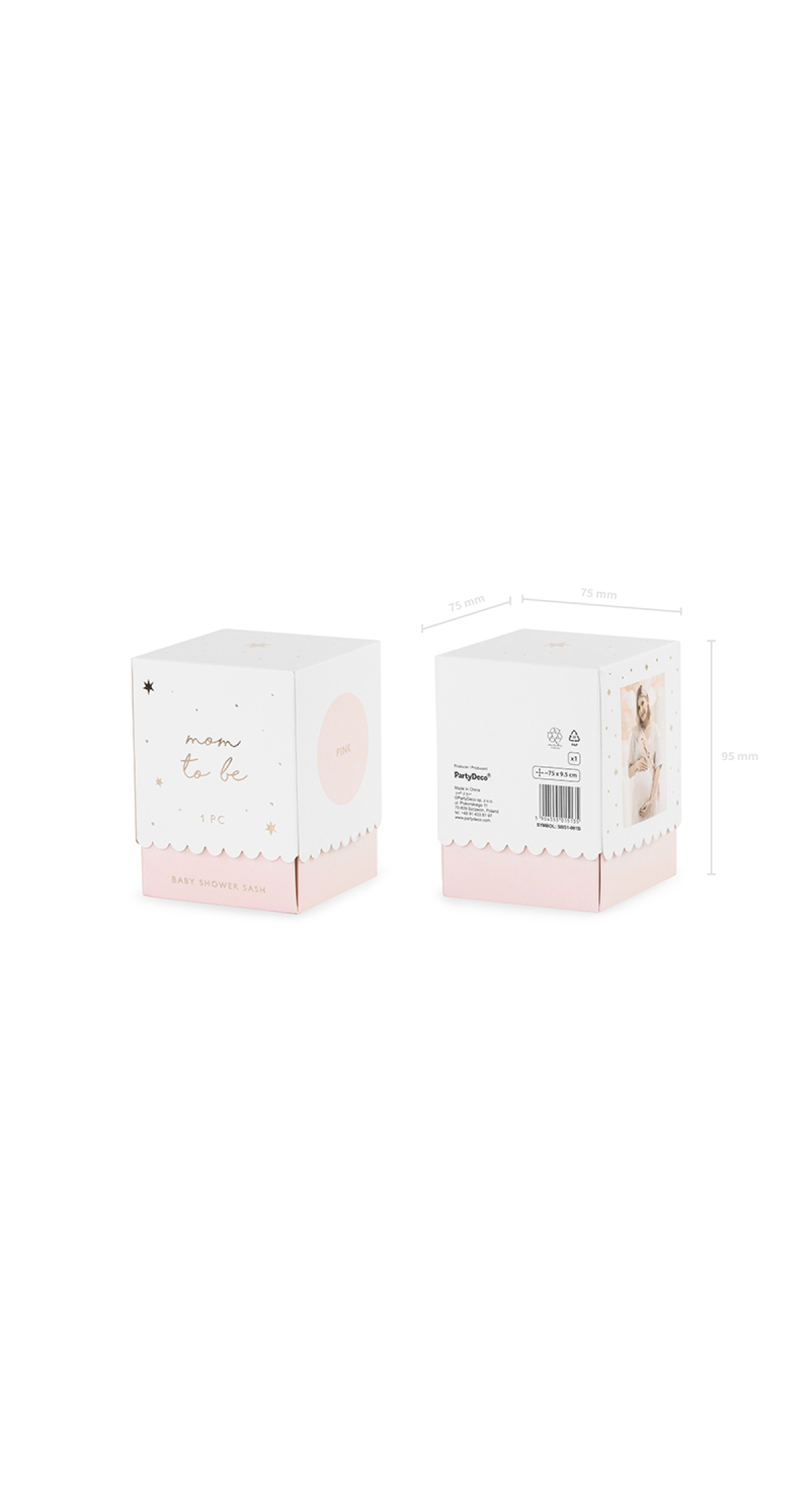 Sash Mom To Be, Pale Pink, 75cm
