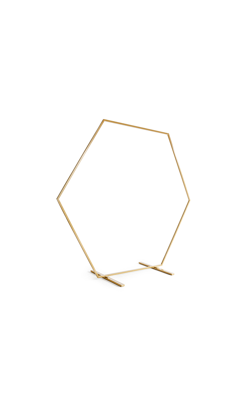 Hexagon Backdrop stand, Gold, 2M
