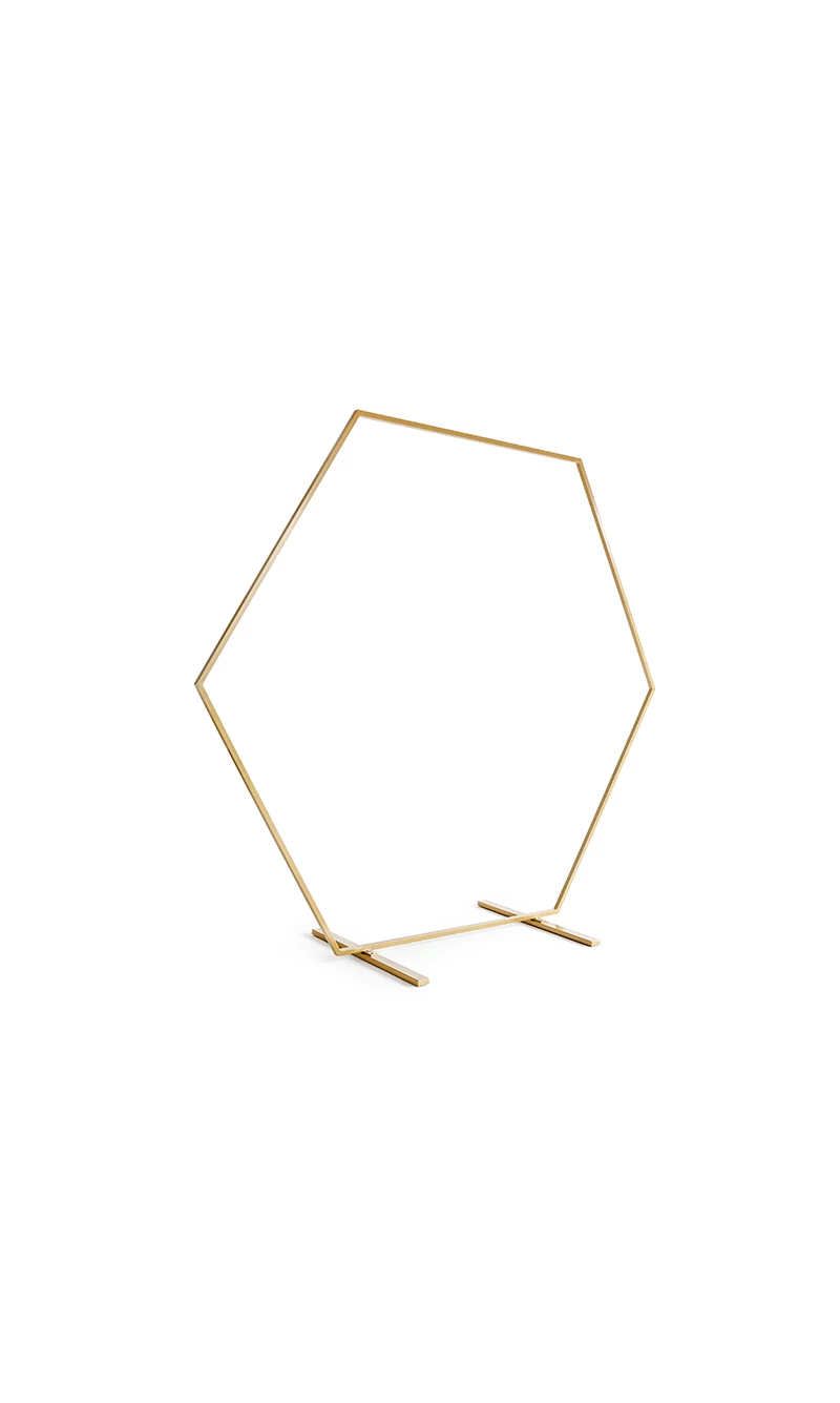 Hexagon Backdrop stand, Gold, 2M