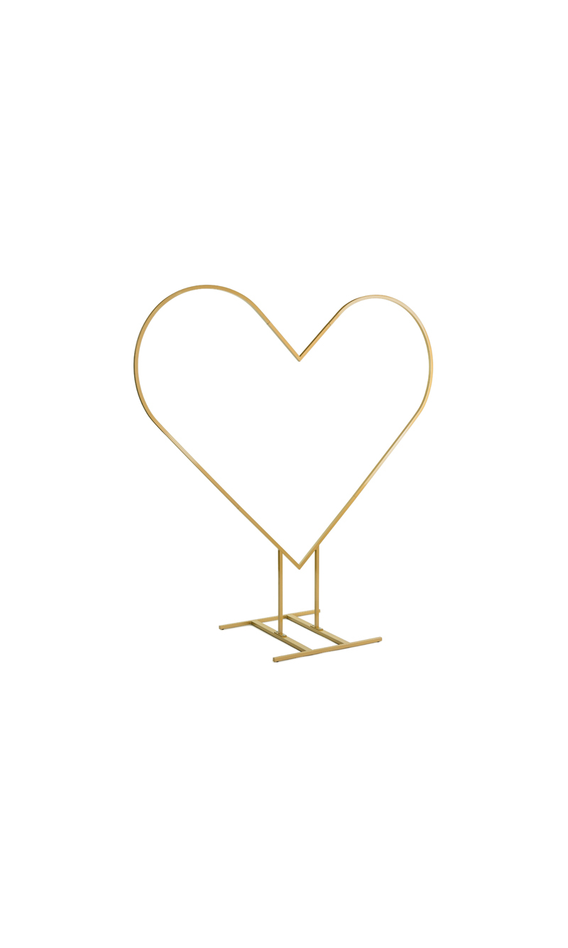 Heart Backdrop stand, Gold, 2M