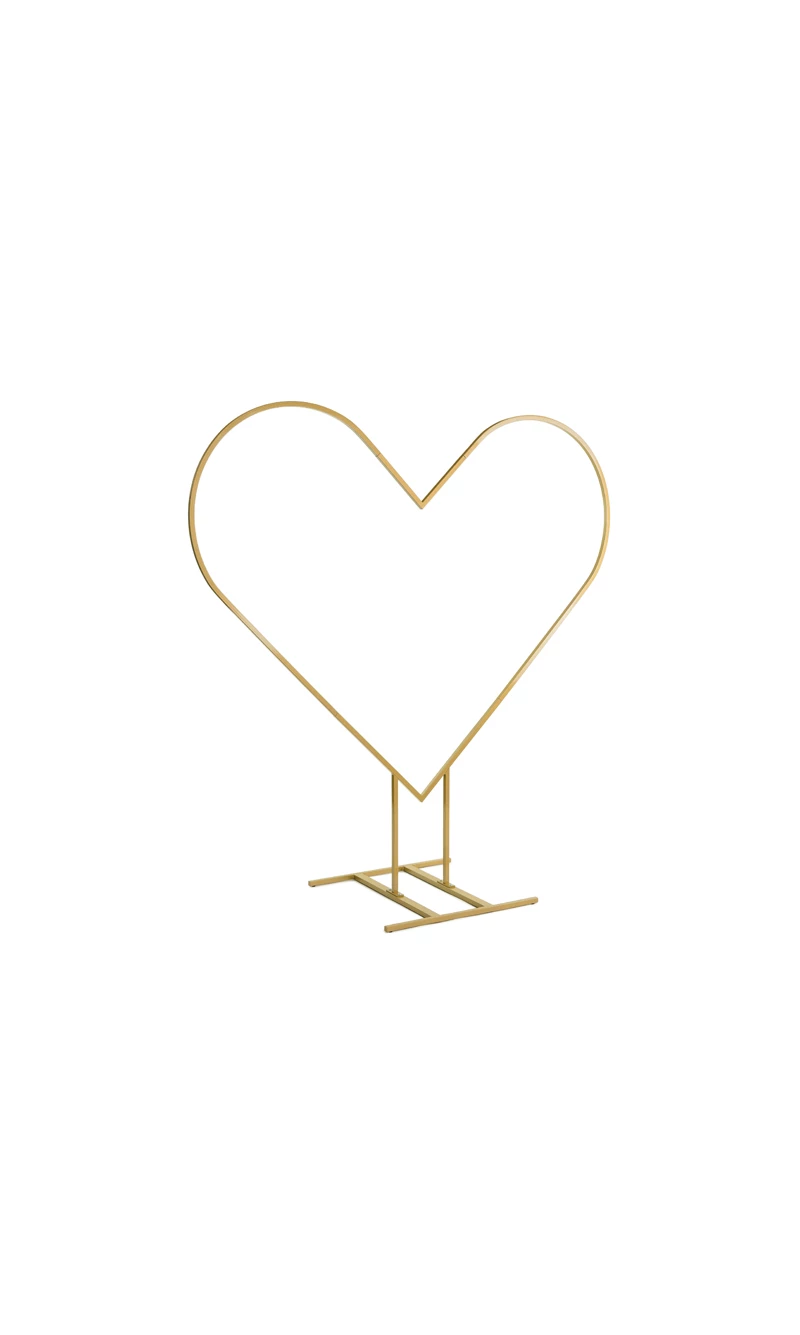 Heart Backdrop stand, Gold, 2M