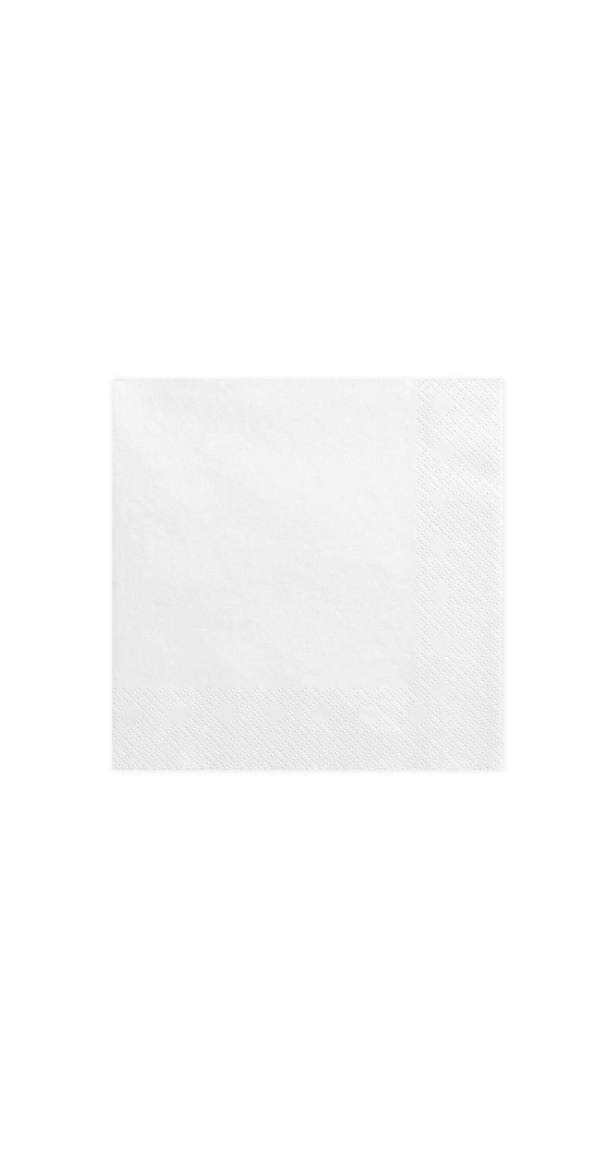 Napkins, 3 Layers, White, 33x33cm (1pkt / 20pc)