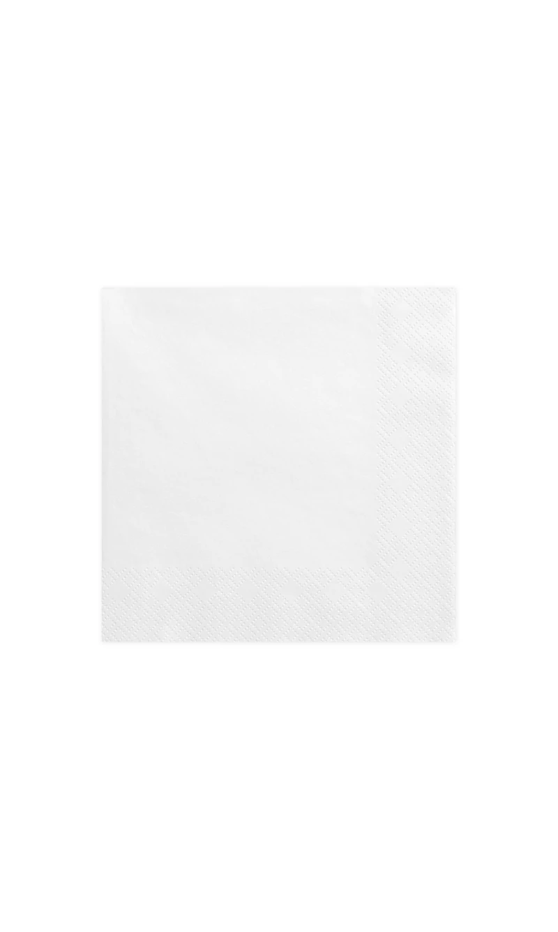 Napkins, 3 Layers, White, 33x33cm (1pkt / 20pc)
