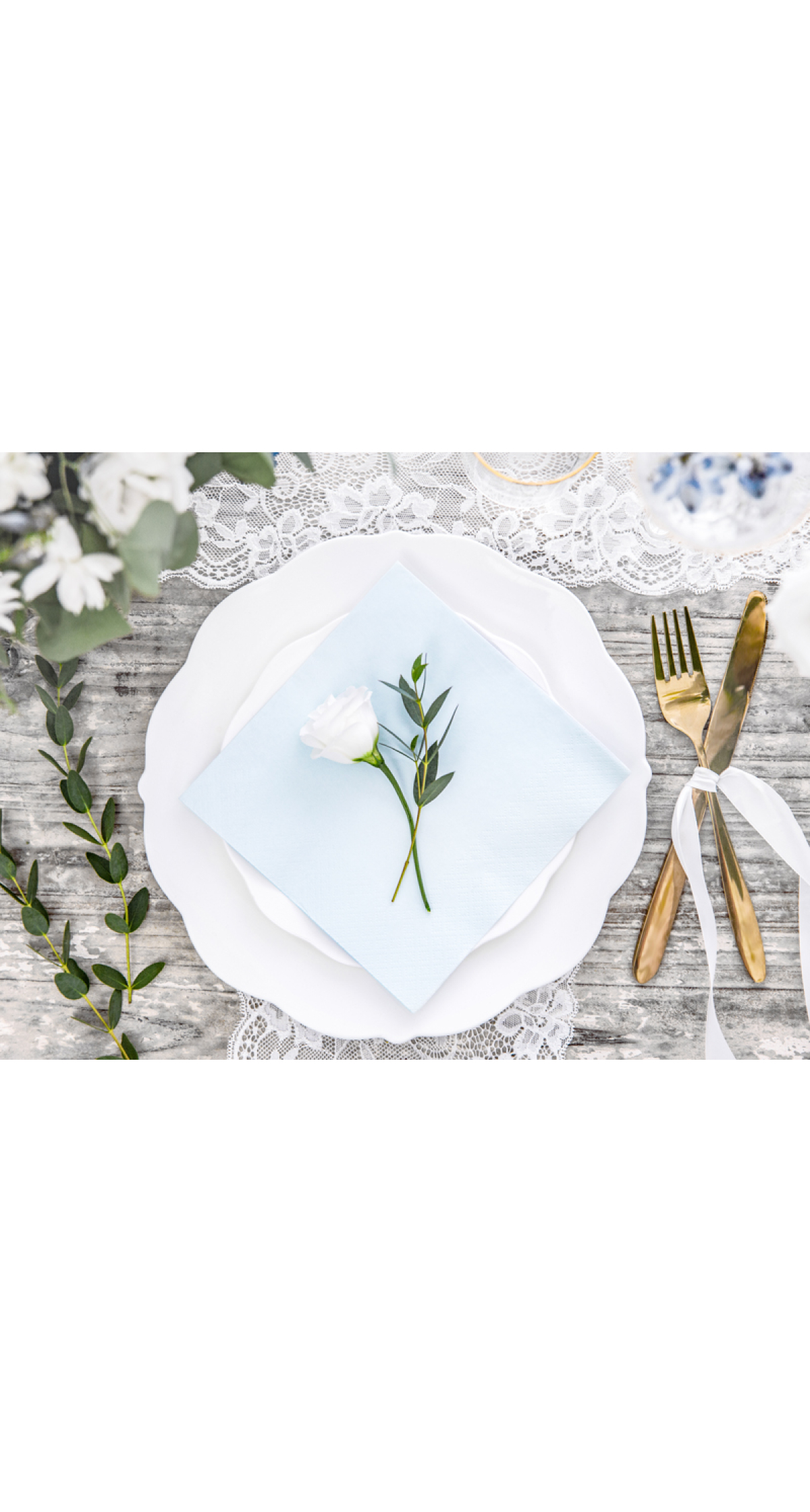 Napkins, 3 Layers, Light Sky-Blue, 33x33cm (1pkt / 20pc)