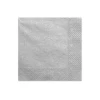 Napkins, 3 Layers, Silver Metallic, 33x33cm (1pkt / 20pc)