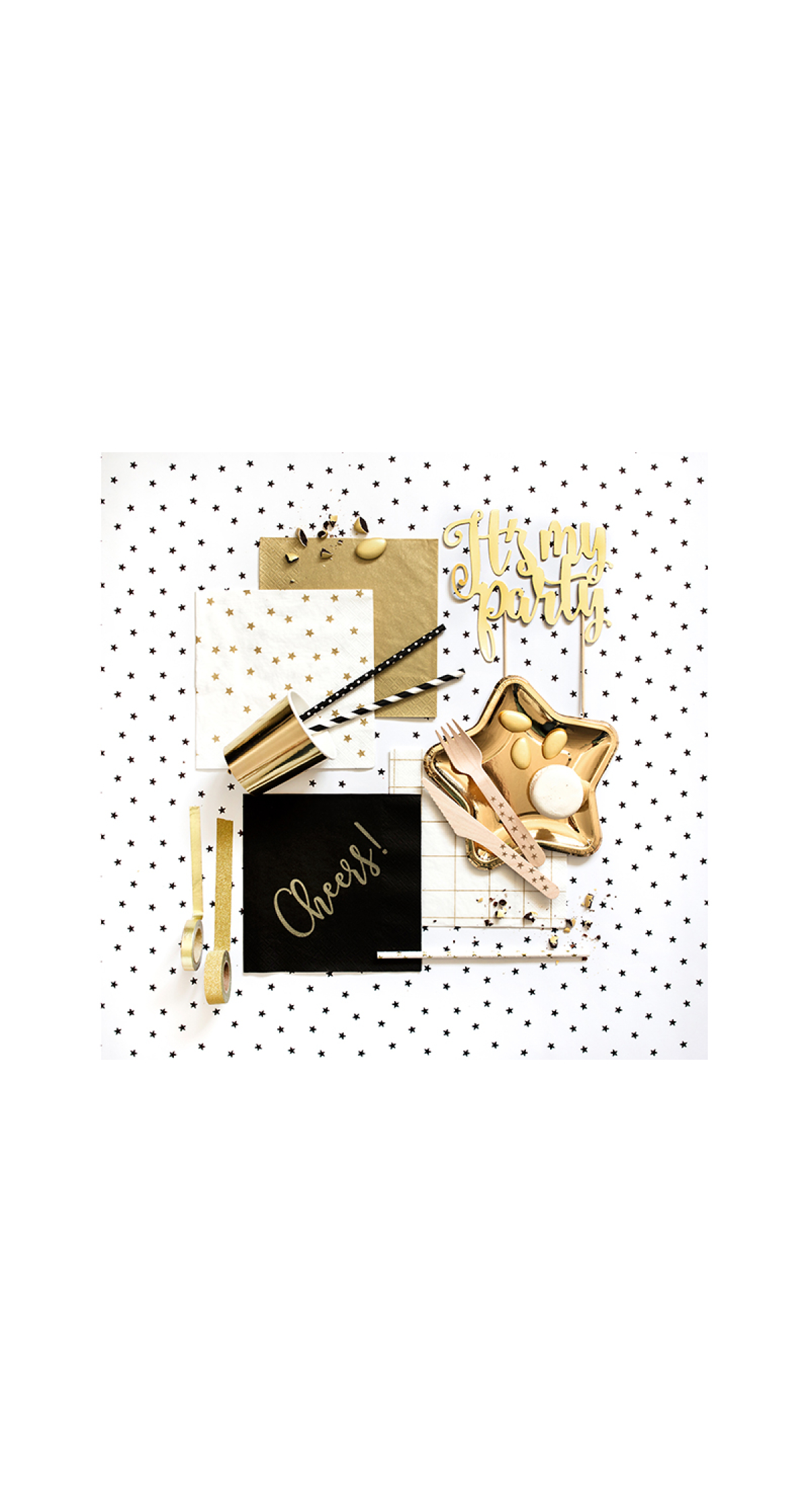 Napkins, 3 Layers, Gold Metallic, 33x33cm (1pkt / 20pc)