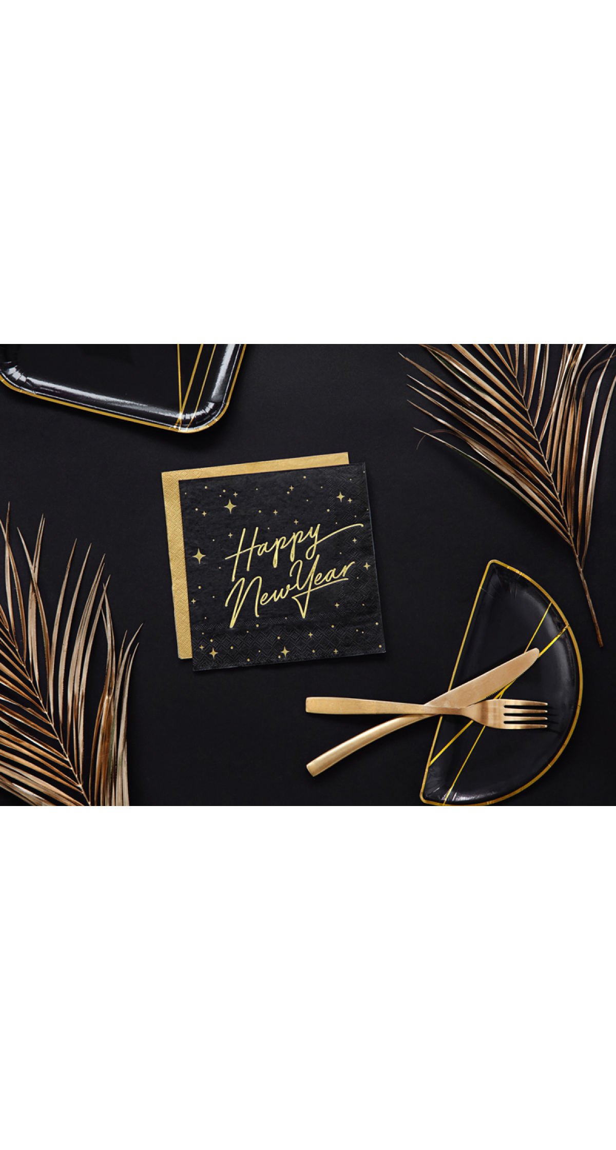 Napkins, 3 Layers, Gold Metallic, 33x33cm (1pkt / 20pc)