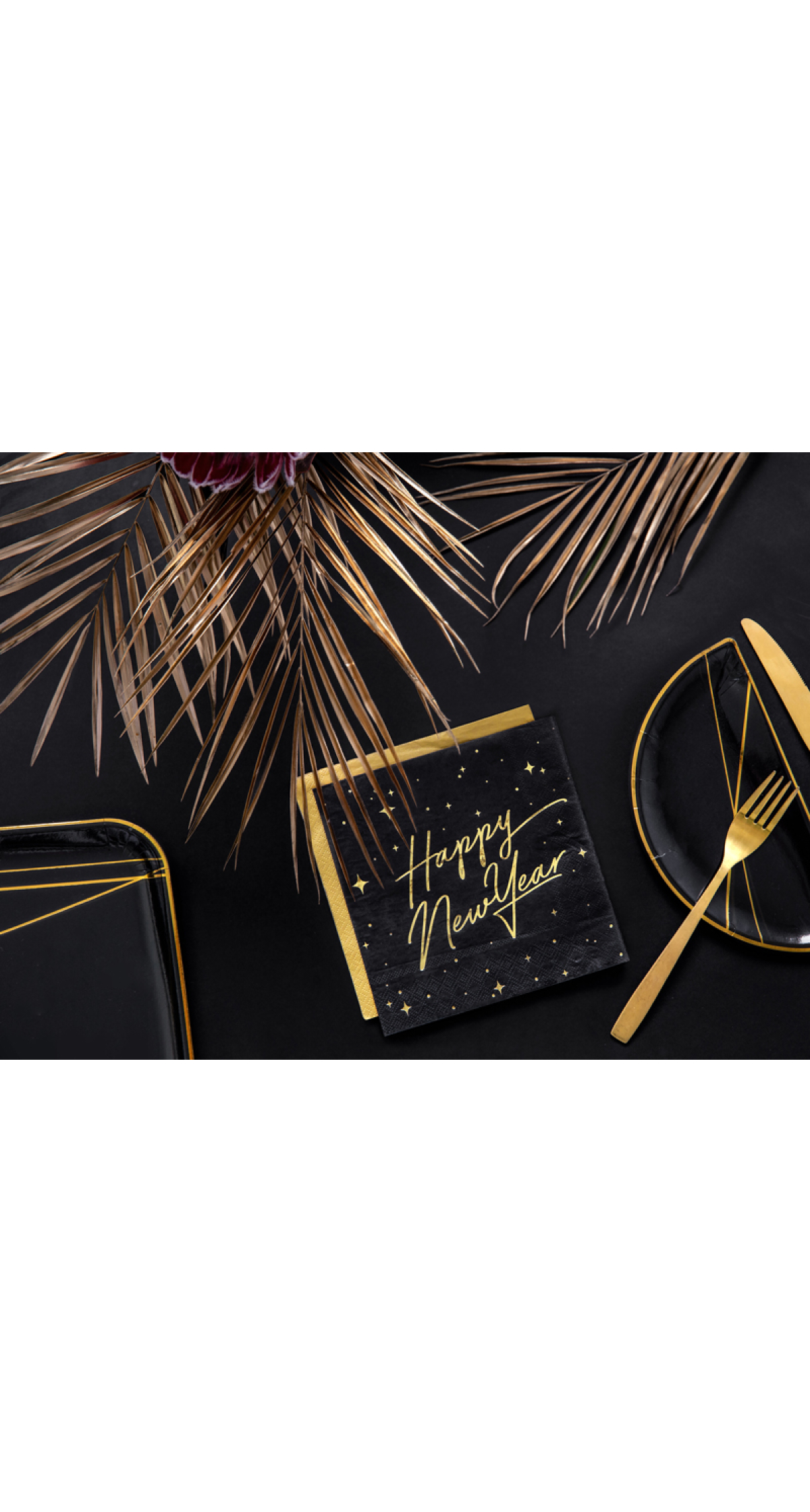 Napkins, 3 Layers, Gold Metallic, 33x33cm (1pkt / 20pc)
