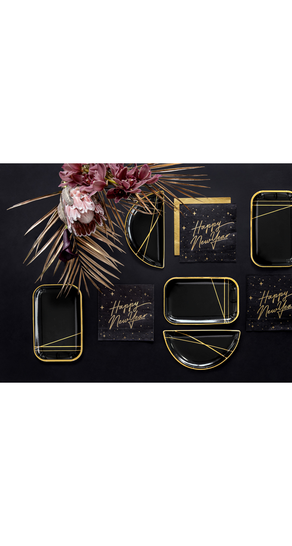 Napkins, 3 Layers, Gold Metallic, 33x33cm (1pkt / 20pc)
