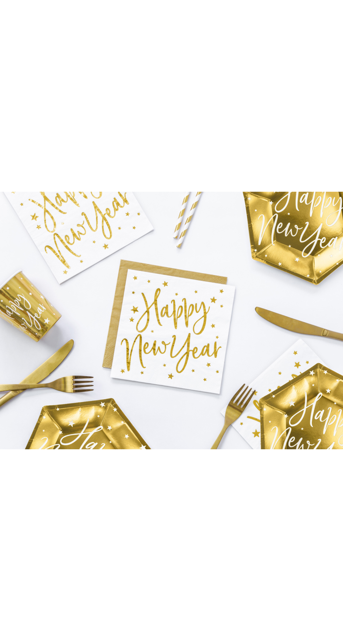 Napkins, 3 Layers, Gold Metallic, 33x33cm (1pkt / 20pc)