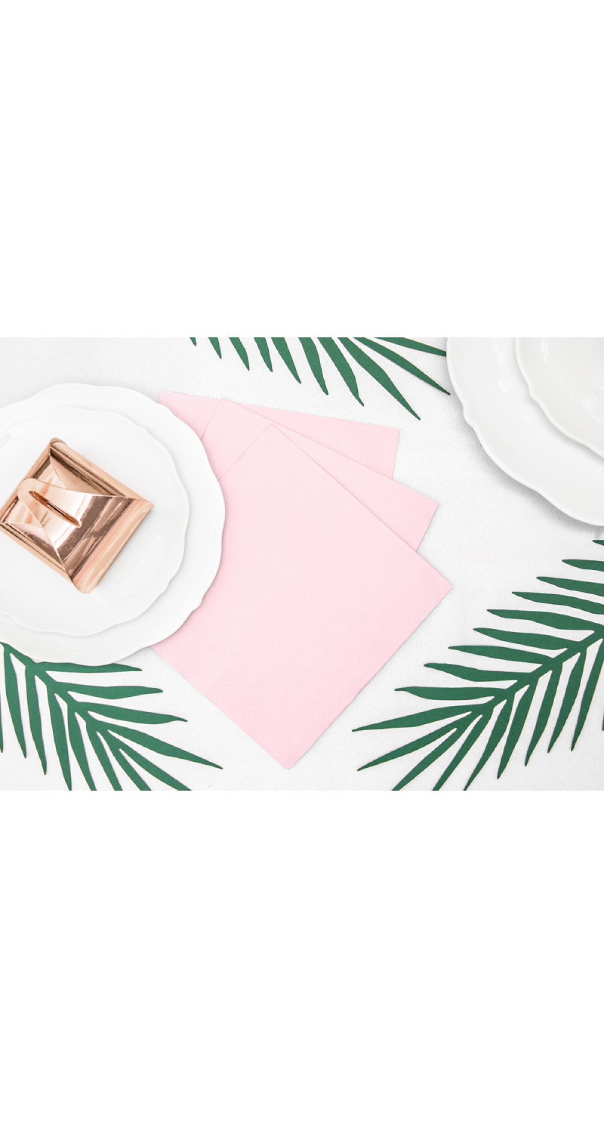 Napkins, 3 Layers, Light Powder Pink, 33x33cm (1pkt / 20pc)