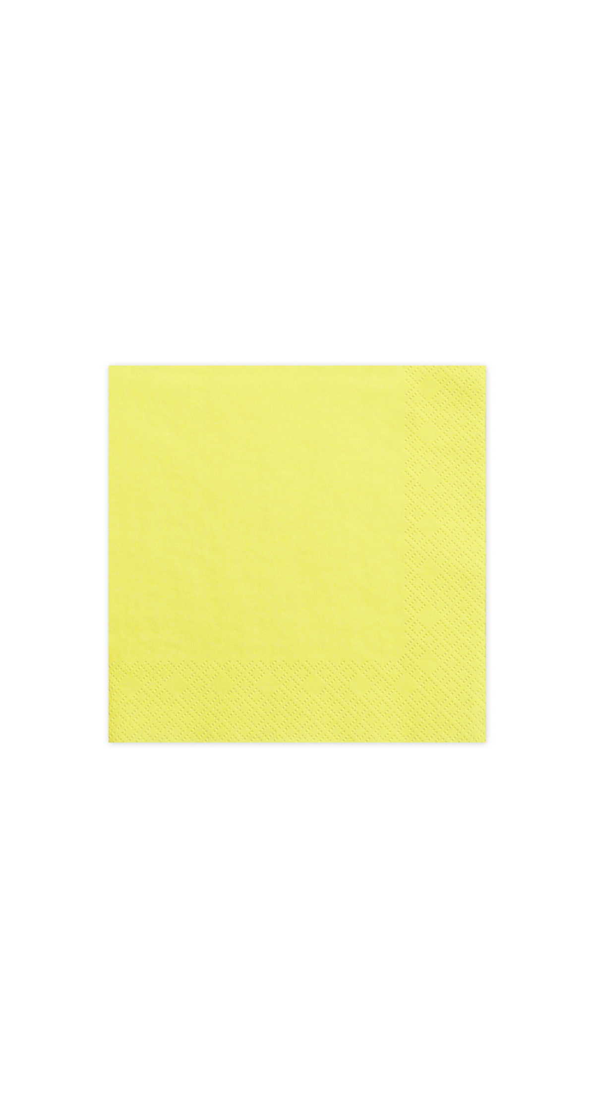 Napkins, 3 Layers, Yellow, 33x33cm (1pkt / 20pc)