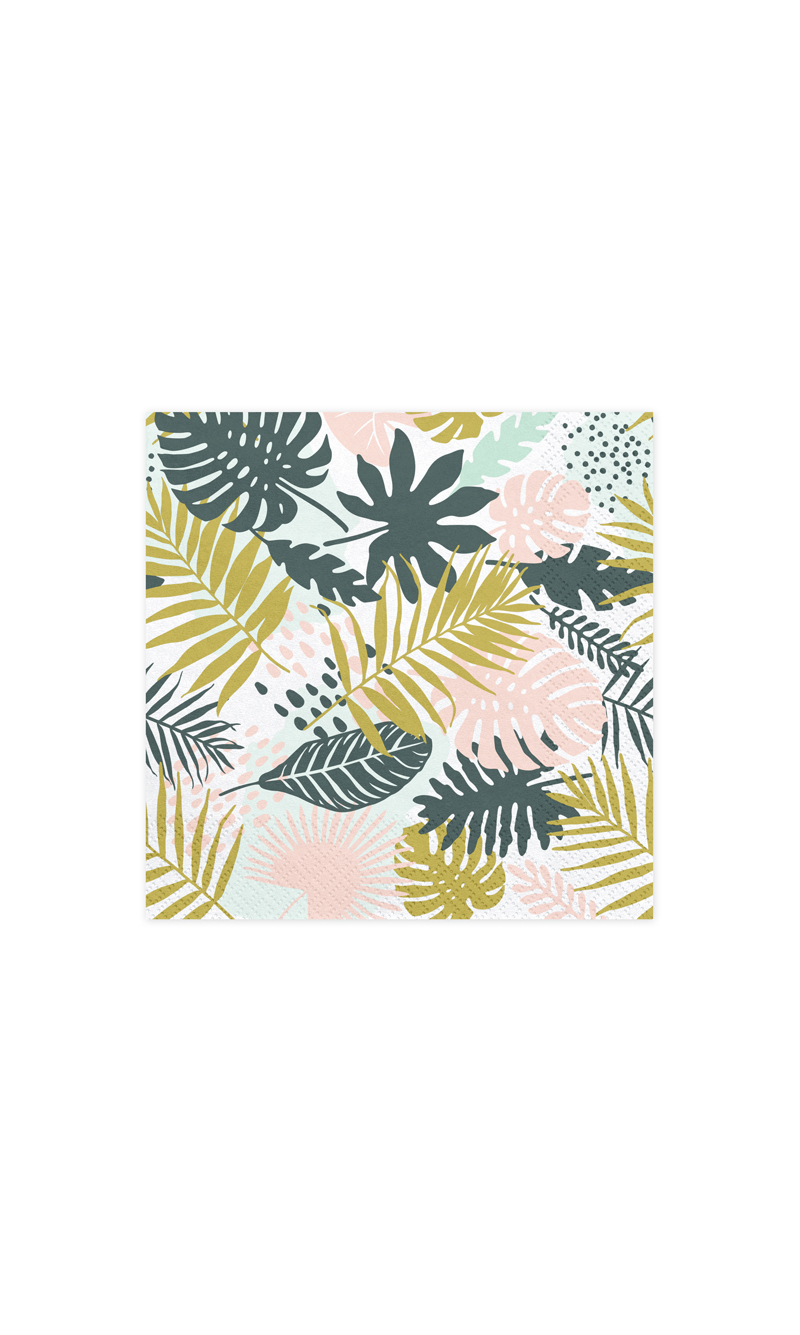 Napkins Aloha - Leaves, 33x33cm (1pkt / 20pc)