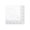 Napkins First Communion / Confirmation 33x33cm, Silver (1 pkt / 20 pc.)