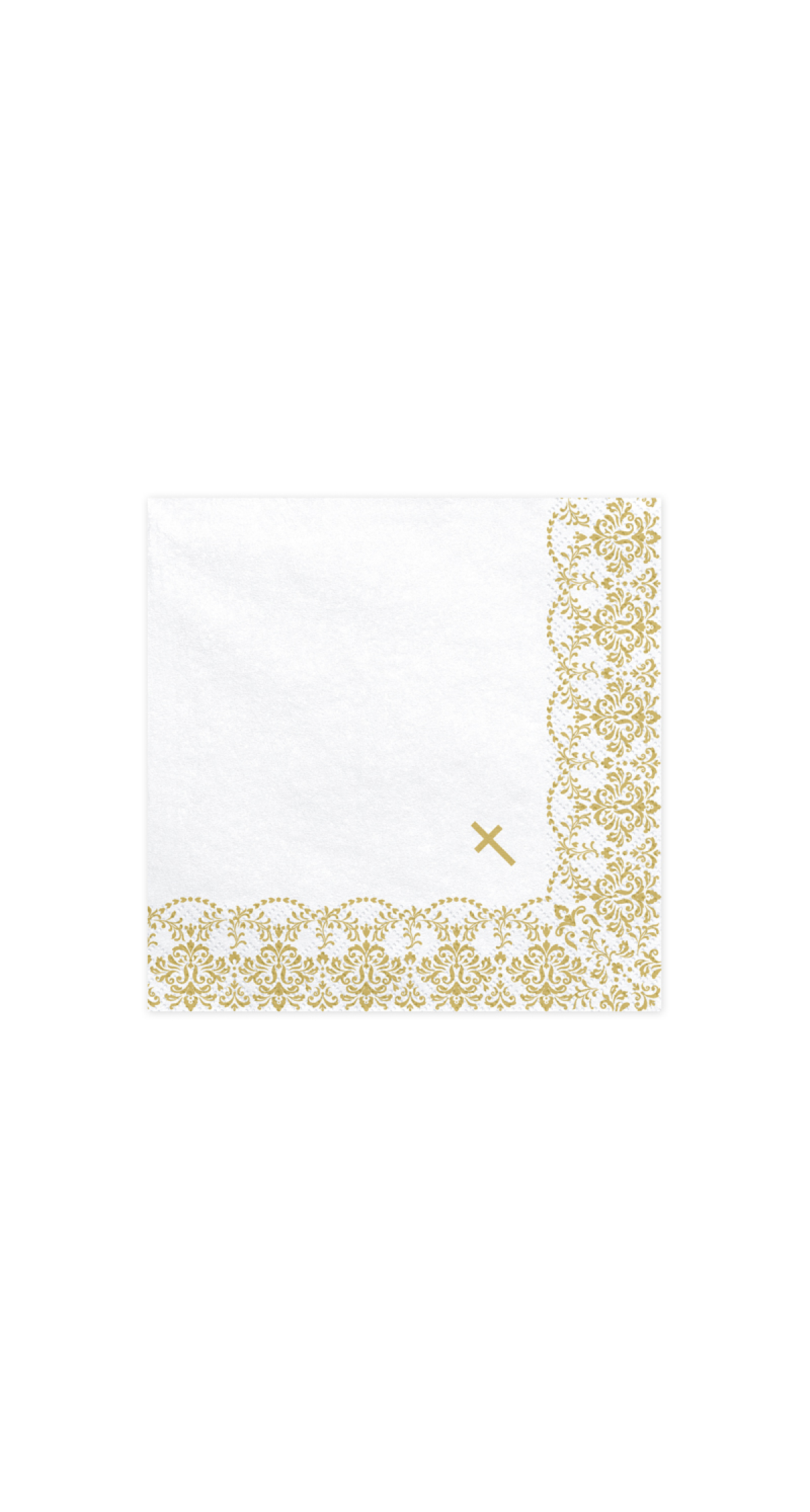 Napkins First Communion / Confirmation 33x33cm, Gold (1 pkt / 20 pc.)