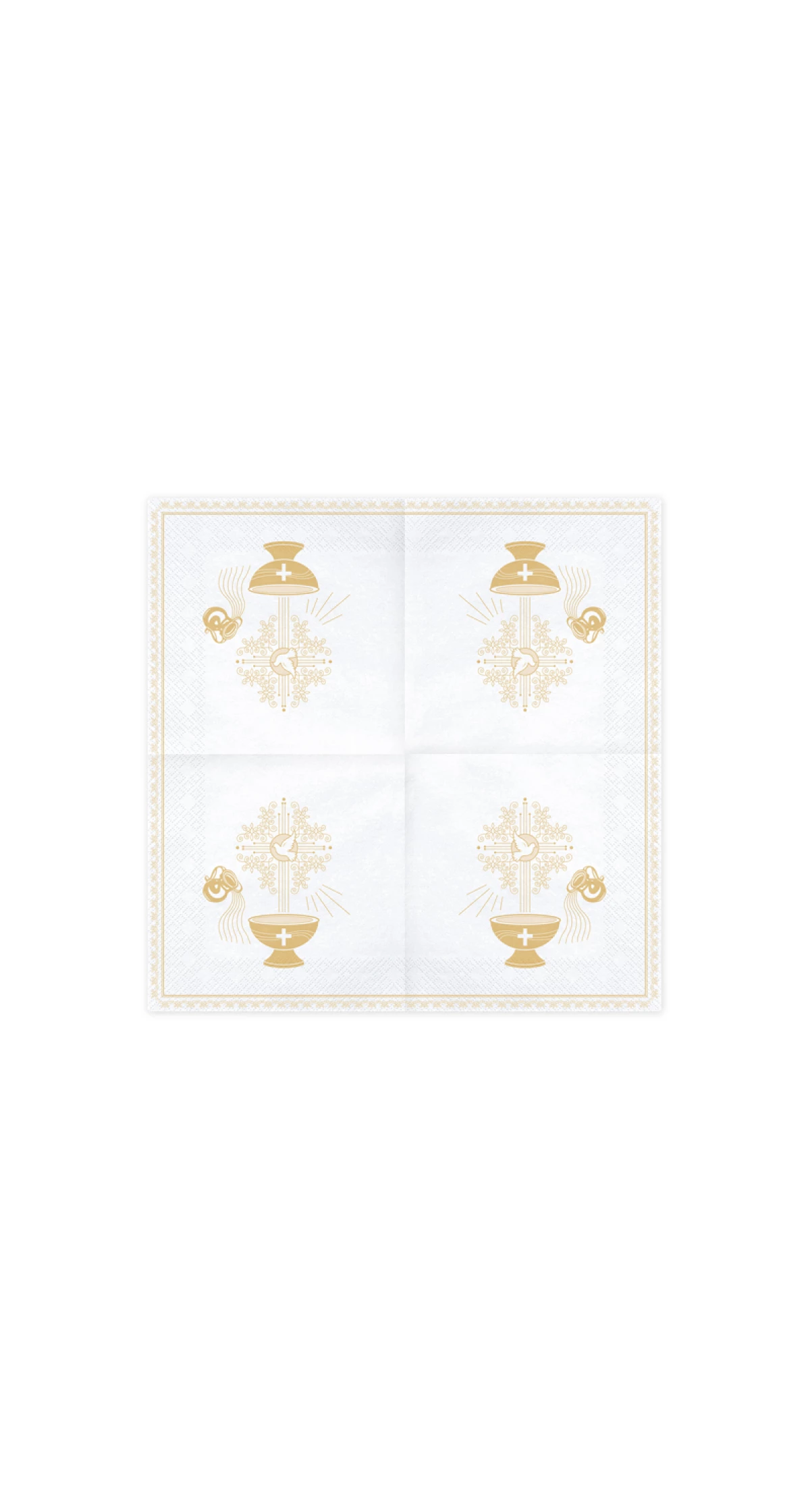 Napkins Holy Baptism, 33x33cm, Gold (1 pkt / 20 pc.)