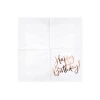 Napkins Happy Birthday, White, 33x33cm (1pkt / 20pc)