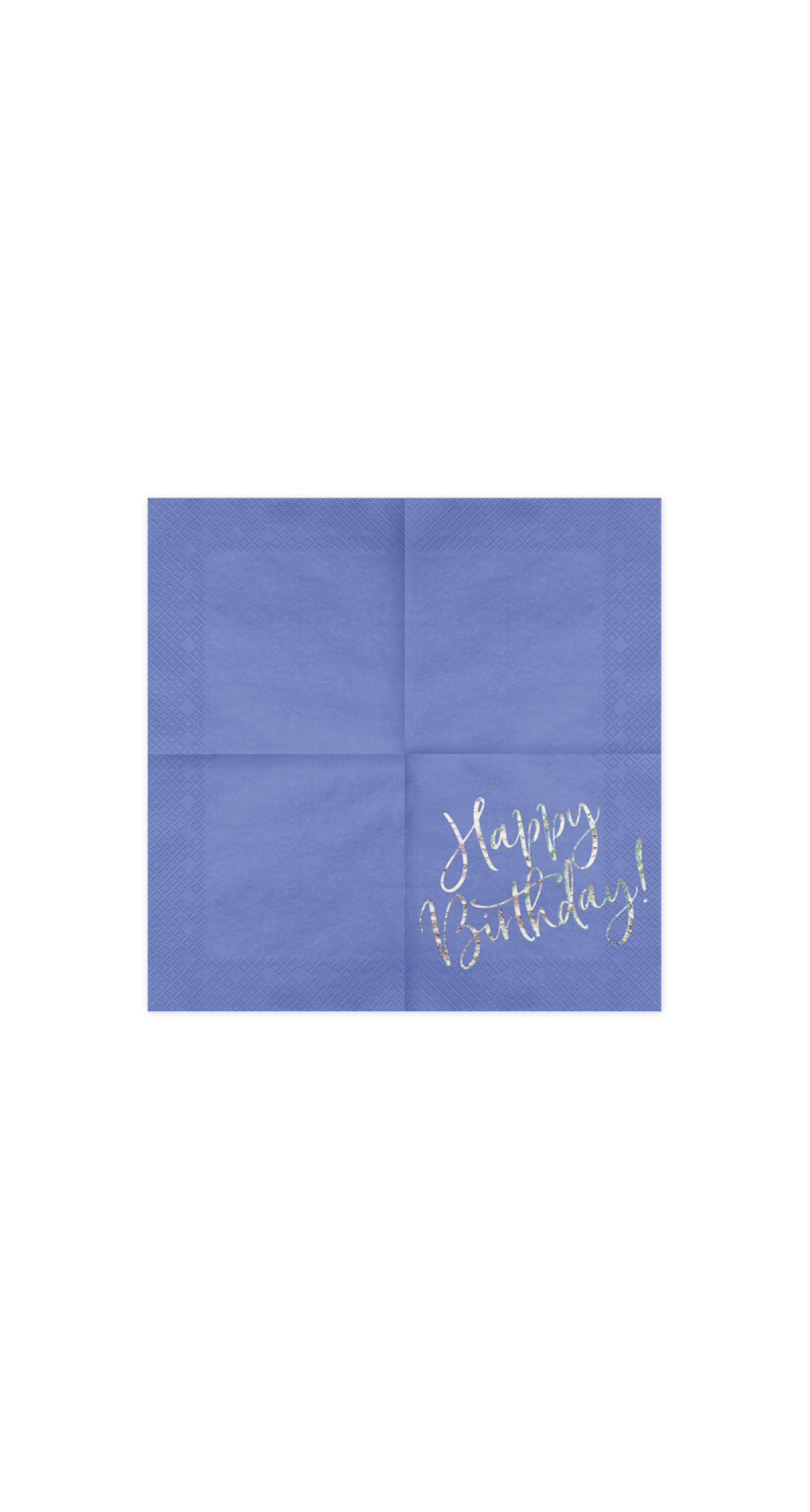 Napkins Happy Birthday, Navy Blue, 33x33cm (1pkt / 20pc)