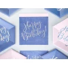 Napkins Happy Birthday, Navy Blue, 33x33cm (1pkt / 20pc)