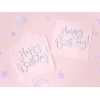 Napkins Happy Birthday, Light Powder Pink, 33x33cm (1pkt / 20pc)