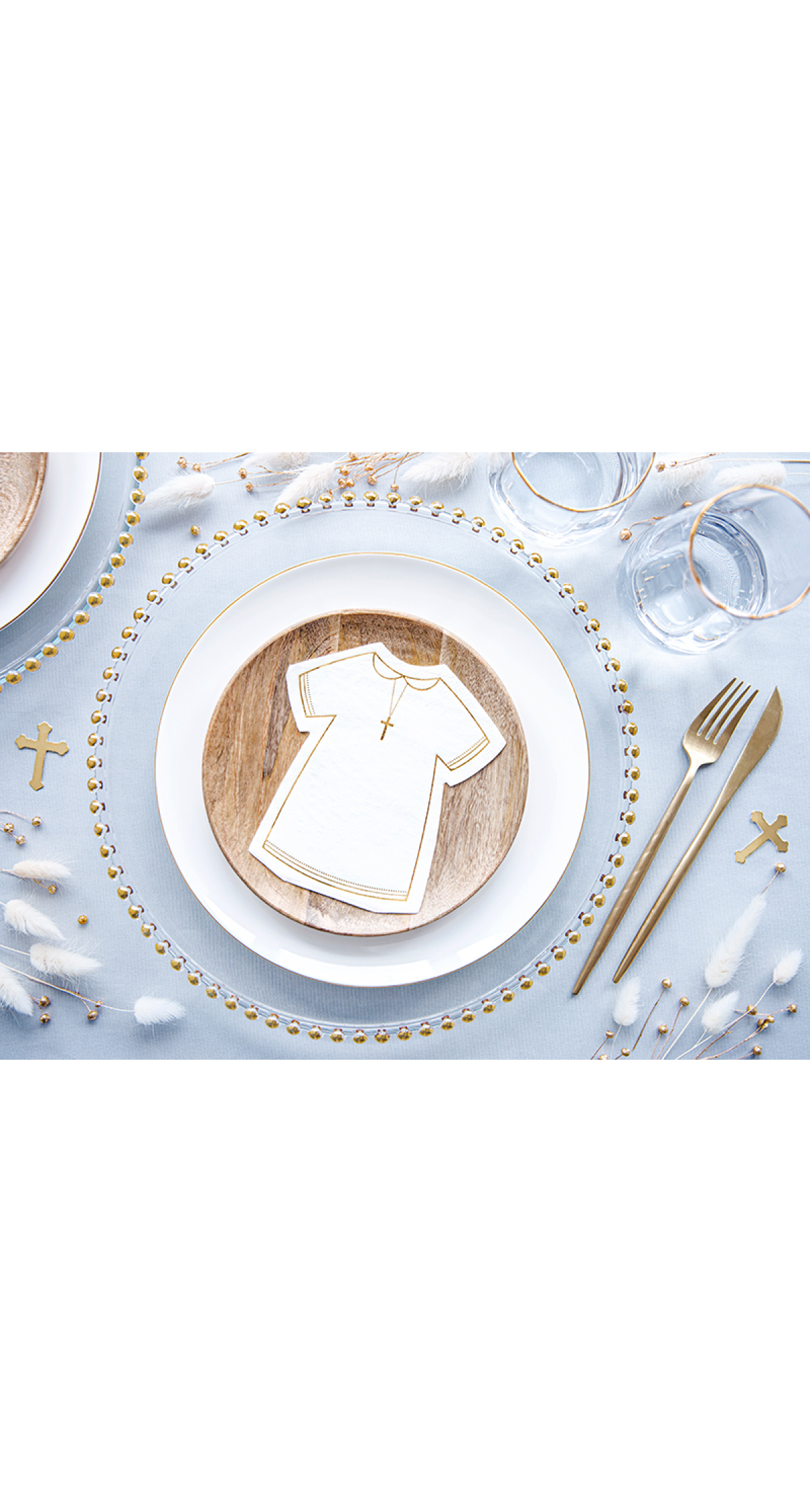 Napkins Communion Alb, 14x16cm (1 pkt / 20 pc.)