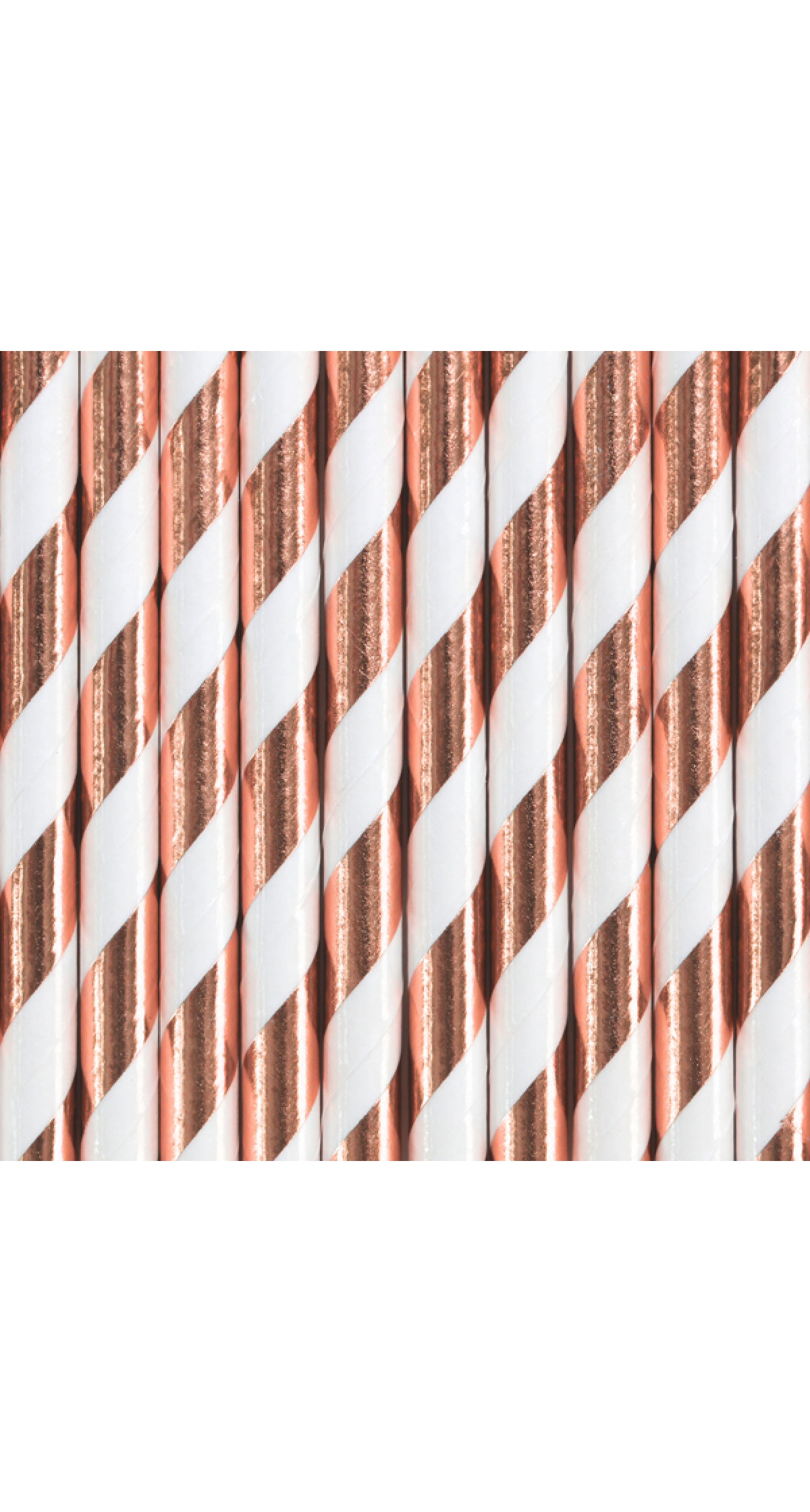 Paper Straws, Light Rose Gold, 19.5cm (1 pkt / 10 pc.)