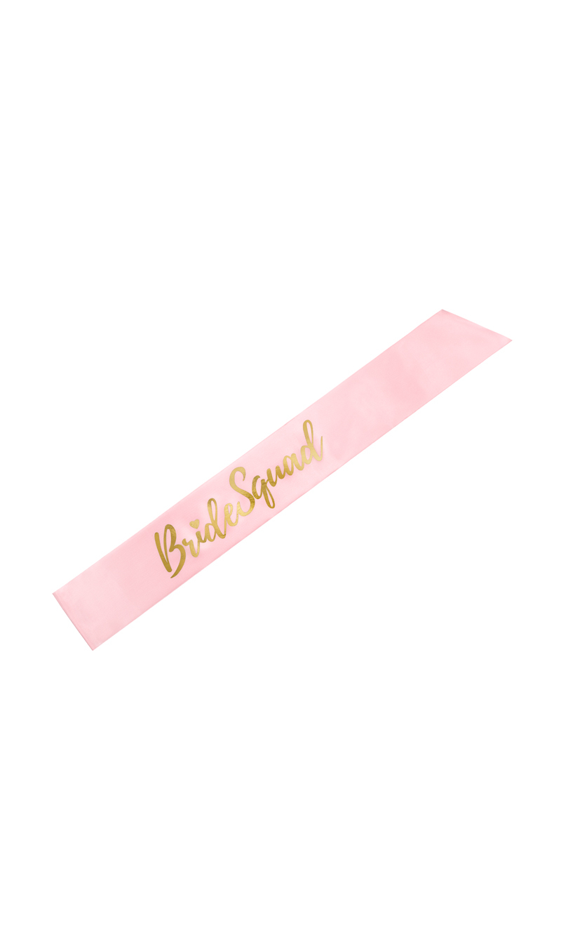 Sash Bride Squad, Light Pink, 75cm