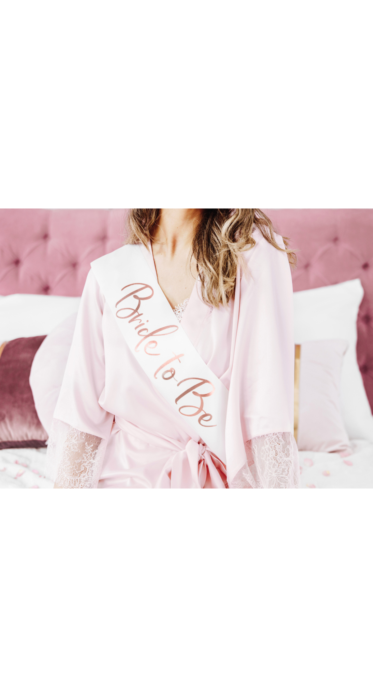 Sash Bride To Be, White, 75cm