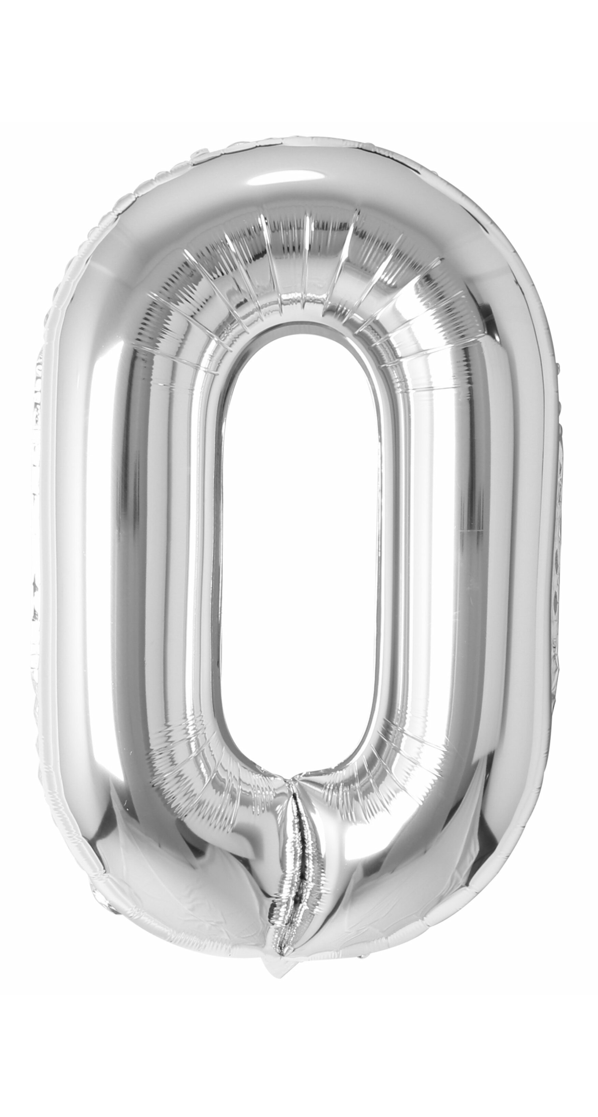 34 Inch Foil Balloon Number 0 - Silver