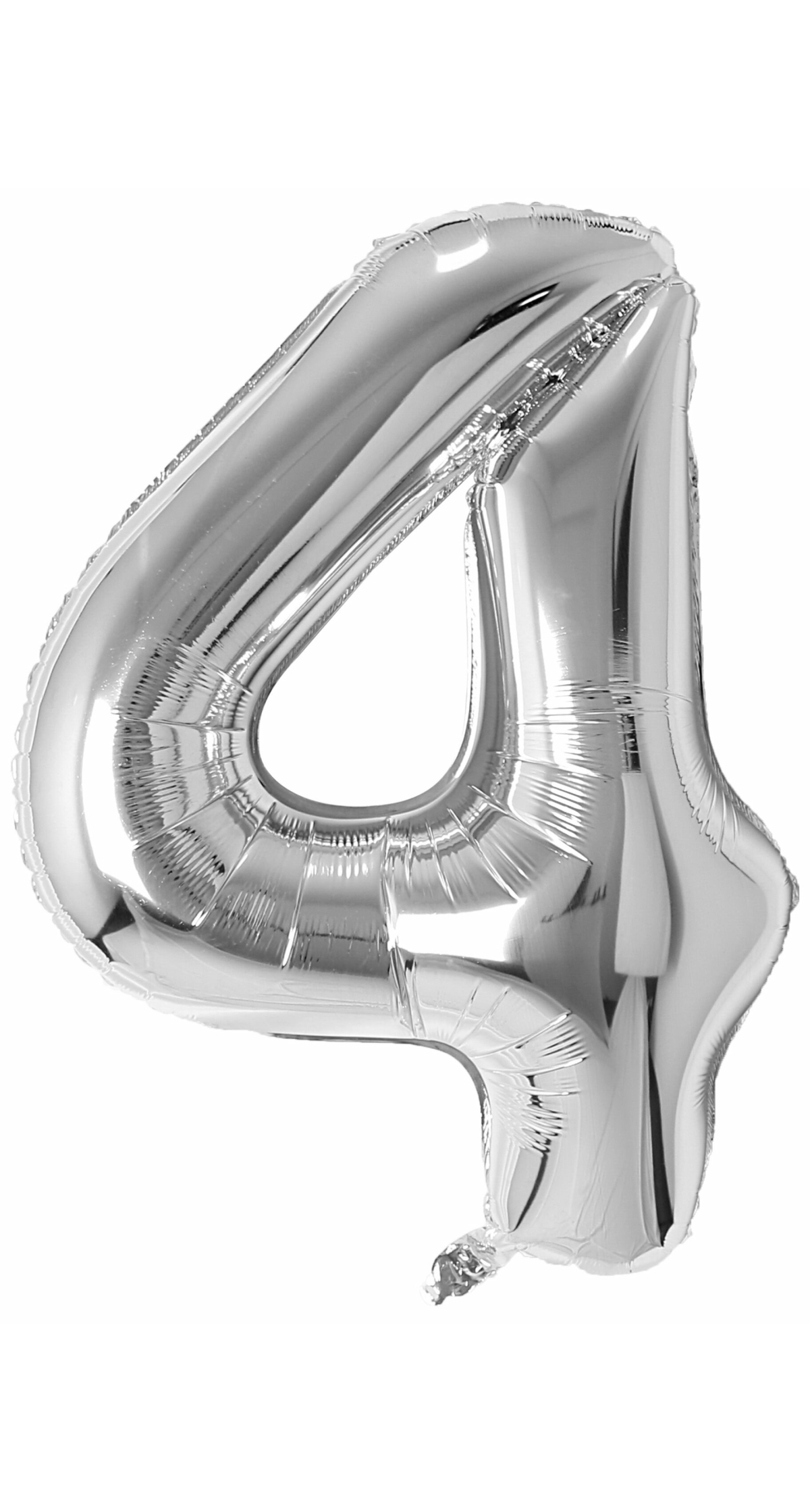 34 Inch Foil Balloon Number 4 - Silver