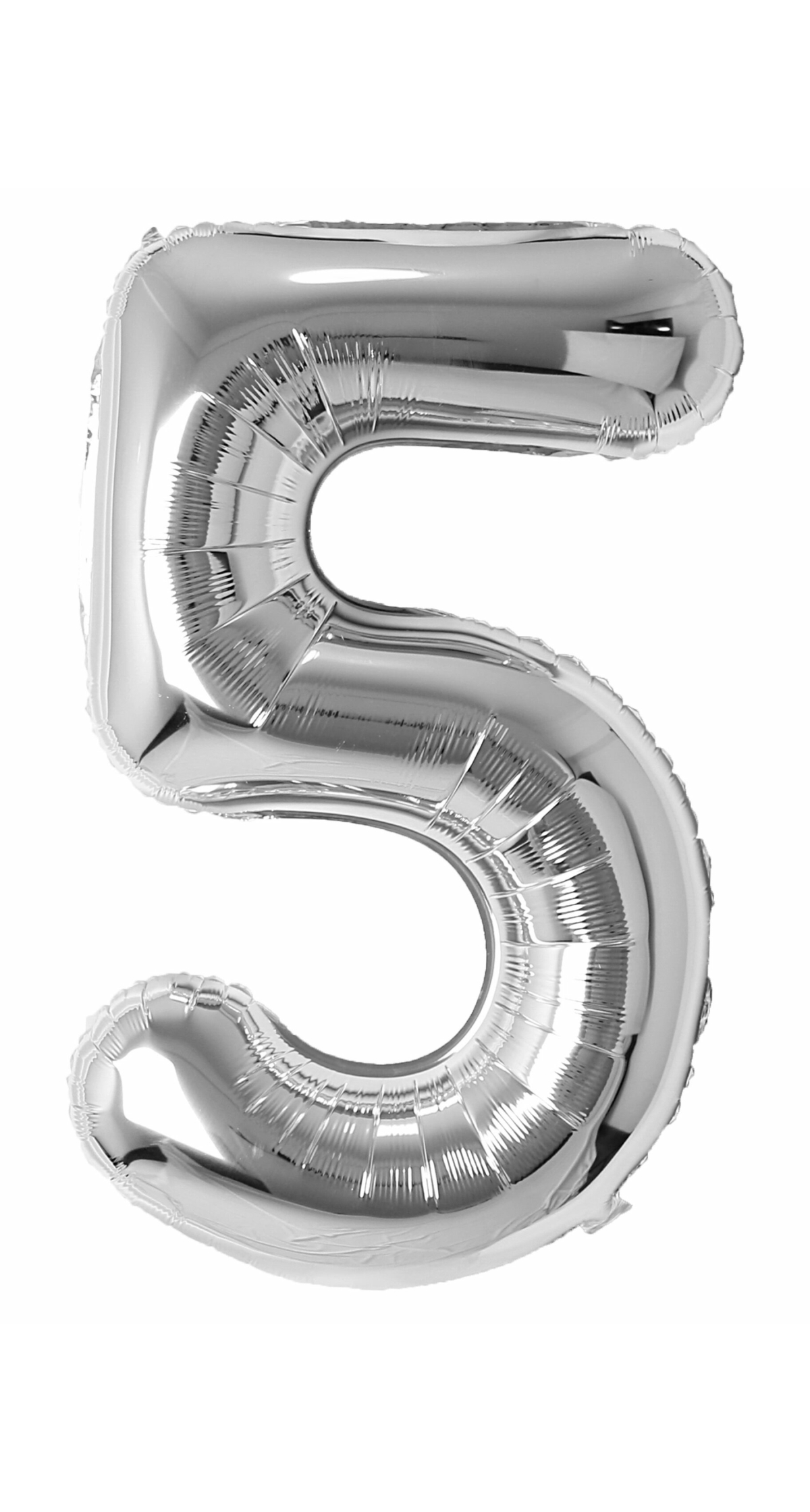 34 Inch Foil Balloon Number 5 - Silver