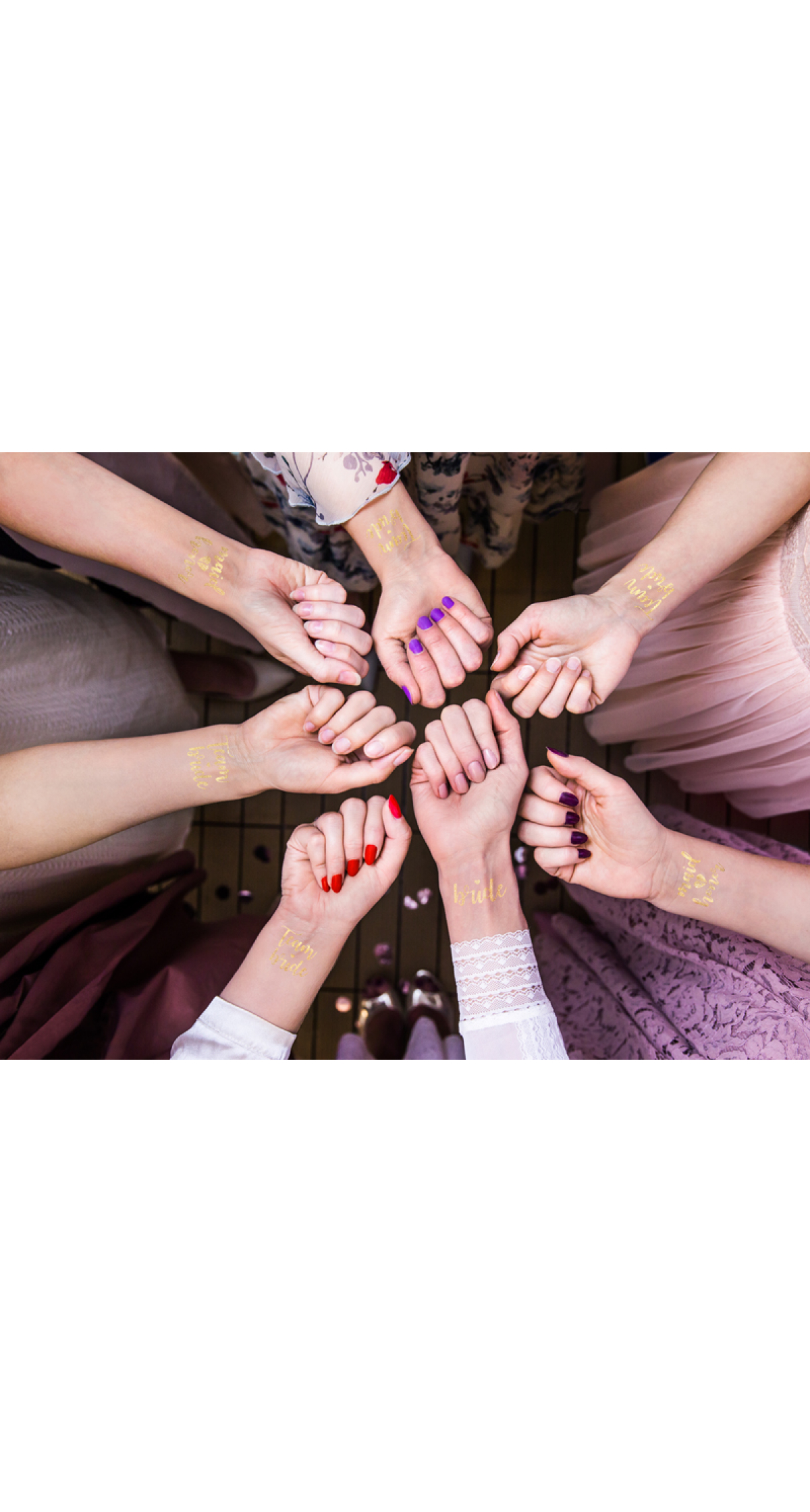 Temporary Tattoos Bachelorette Party, Gold (1pkt / 13pc)