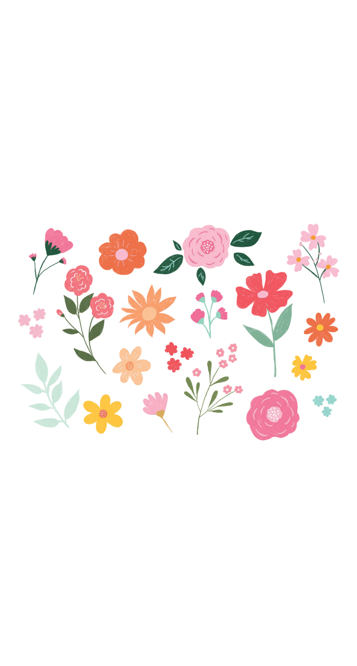 Temporary Tattoos Flowers, Mix (1pkt / 19pc)