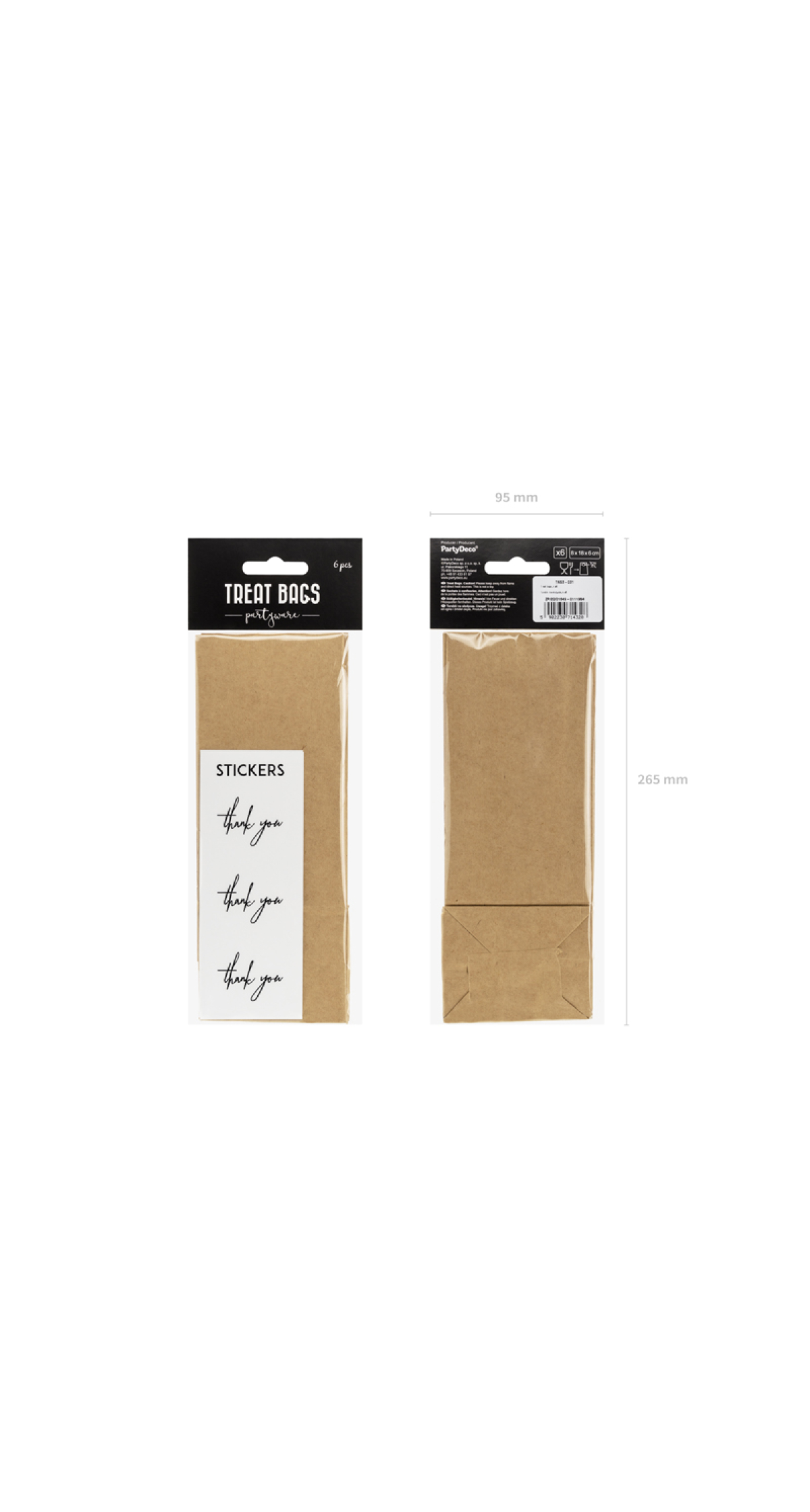 Treat Bags, Kraft (1pkt / 6pc)