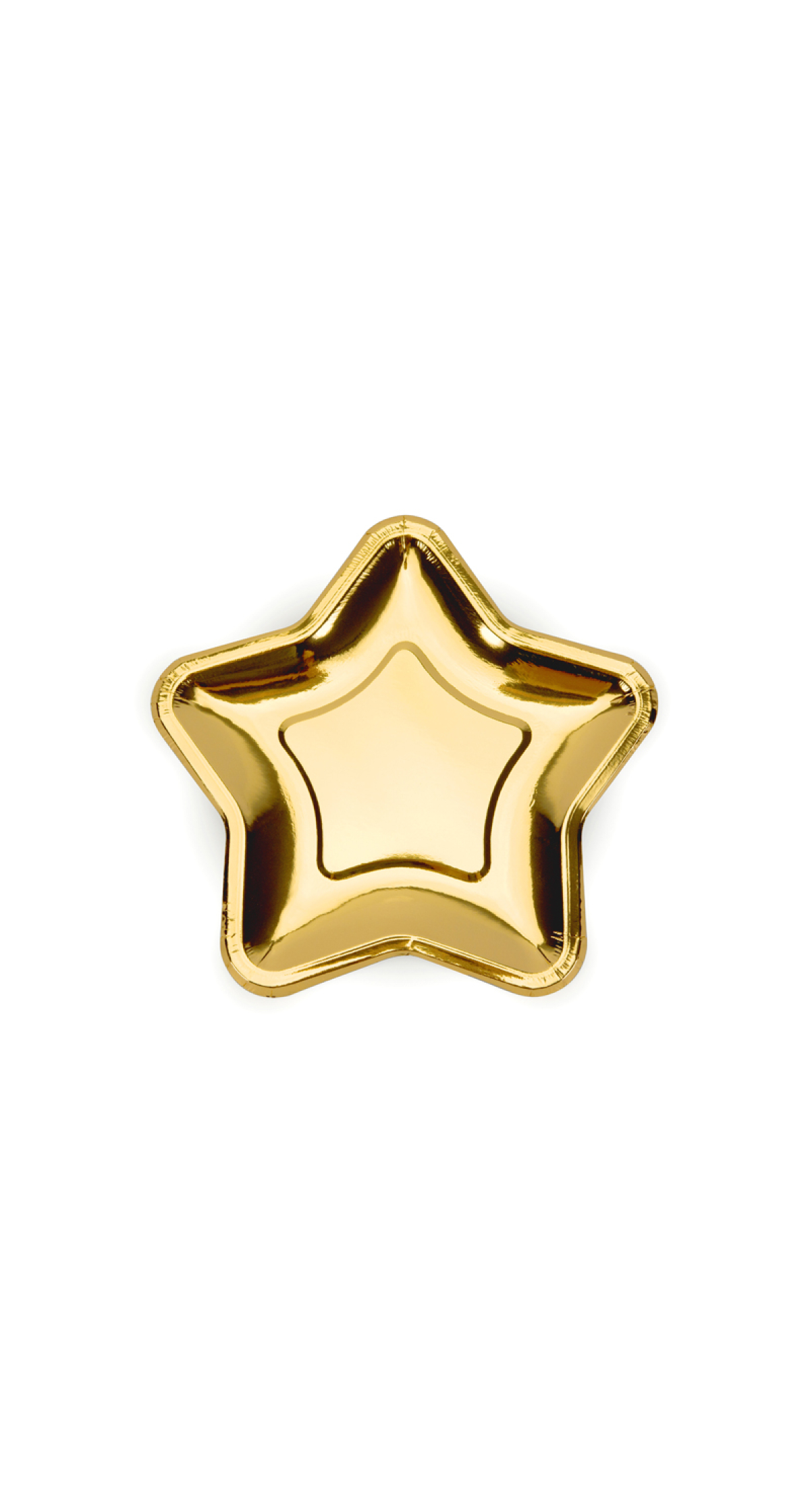 Paper Plates Star, Gold, 18cm (1 pkt / 6 pc.)