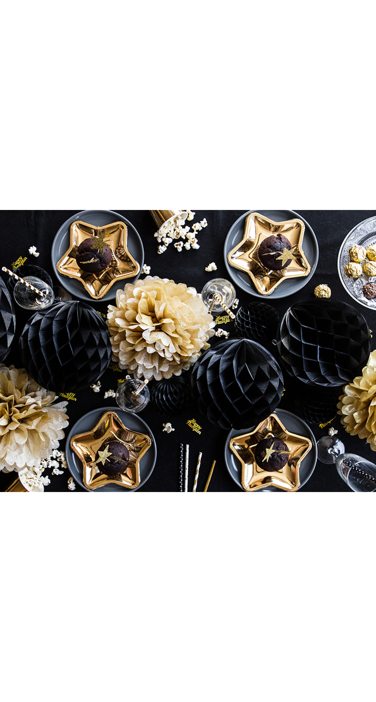 Paper Plates Star, Gold, 18cm (1 pkt / 6 pc.)