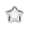 Paper Plates star, Silver, 23cm (1pkt / 6pc)