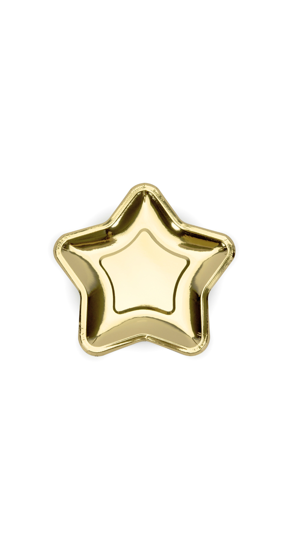 Paper Plates Star, Gold, 23cm (1 pkt / 6 pc.)